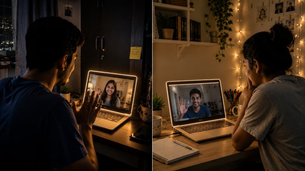 Interactive call with active glow